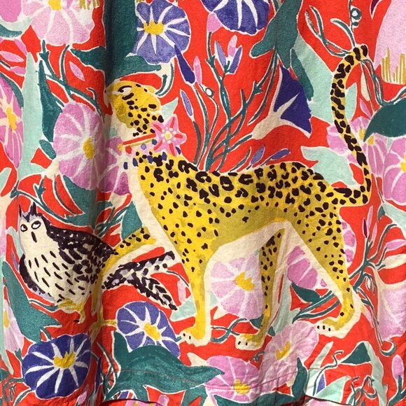 Lil Sire Cheetah Dreams Pajama Top by Anthropologie - EUC - Super Soft Flannel - Picture 1 of 15